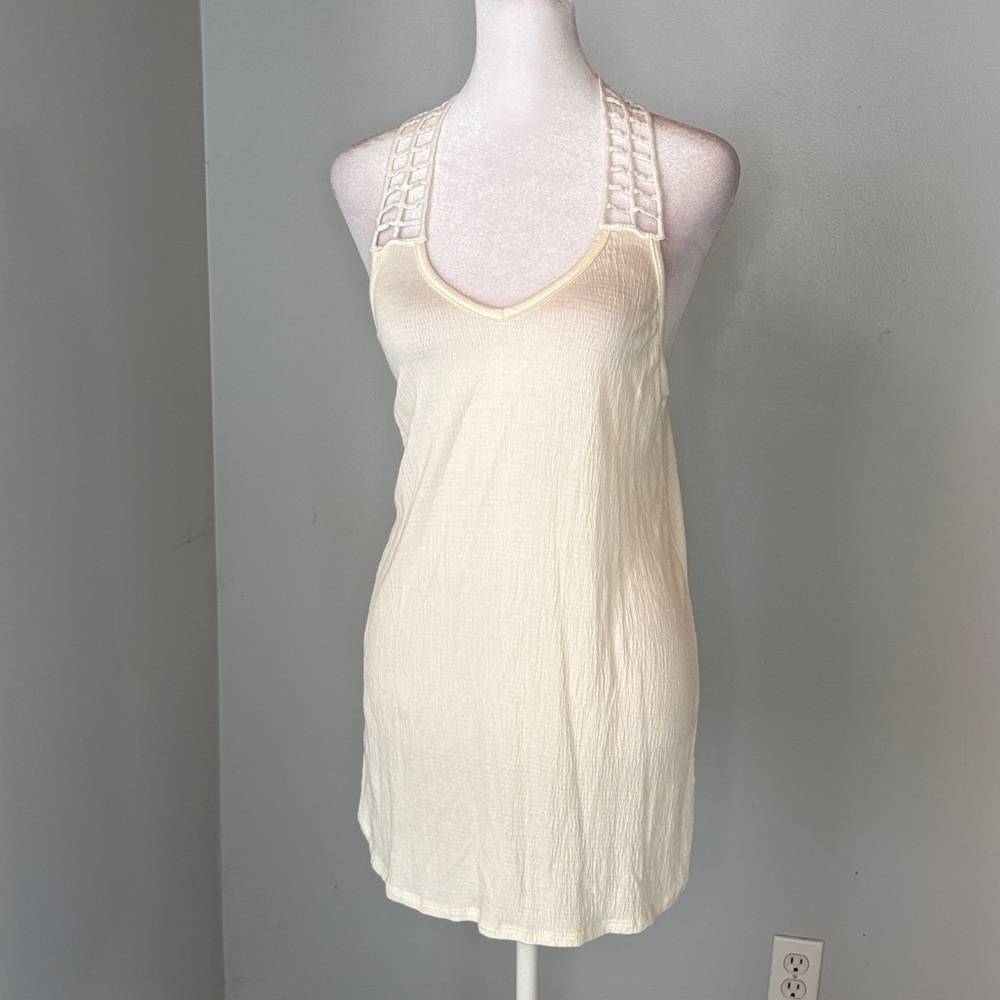 [mts] Cream/White Crochet Knit atop - Size Medium